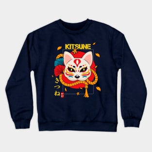 Kitsune Mask - Japanese Mythology Crewneck Sweatshirt